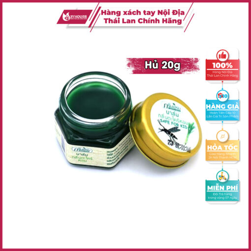 Dầu cù là Thái Lan bôi muỗi đốt Green Herb Balm thoa côn trùng cắn hương sả