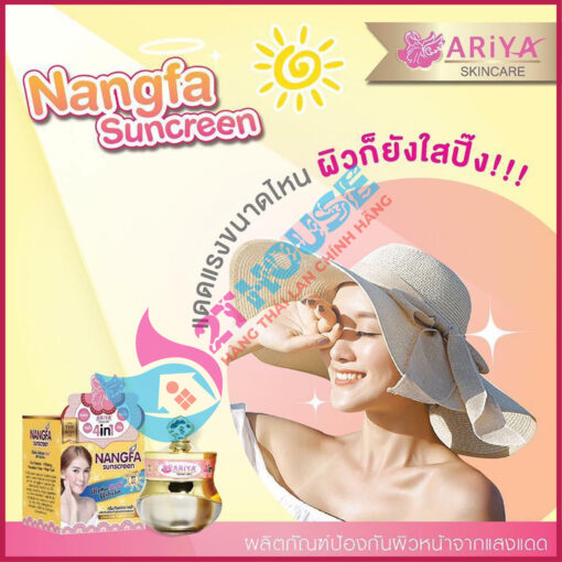 Kem chống nắng Nangfa Thái Lan dưỡng da che khuyết điểm Sunscreen 4 in 1