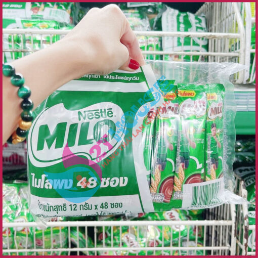 Milo gói pha sẵn Thái Lan bột cacao lúa mạch hoa tan Nestle siêu thơm ngon