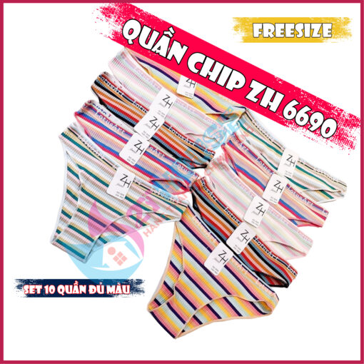 Quần lót chip ZH Thái Lan nữ cotton ren mềm mịn cao cấp Forever 6690 Freesize