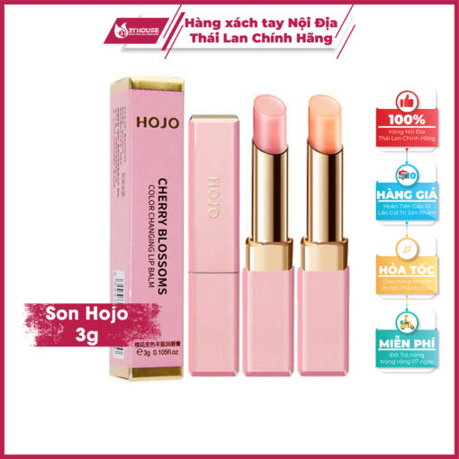 Son dưỡng môi Hojo Thái Lan có màu Cherry Blossoms Color Changing Lip Balm