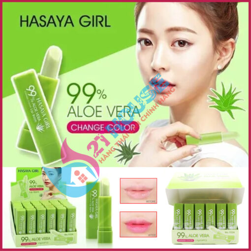 Son dưỡng môi nha đam Thái Lan không màu 99% Aloe Vera