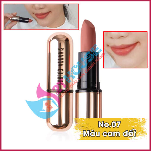 Son thỏi lì Sivanna Thái Lan siêu đẹp chuẩn màu cam đất(07) cam cháy(10)