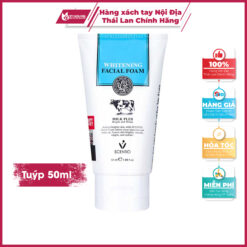 Sữa rửa mặt bò Thái Lan trắng da tạo bọt Whitening Facial Foam Scentio Milk Plus