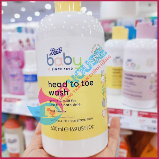 Sữa tắm gội Thái Lan cho bé Head To Toe Wash Baby Since 1890 Boots