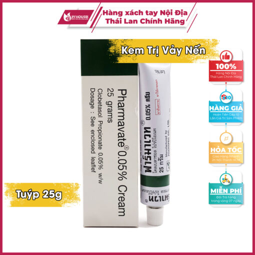 Thuốc trị vảy nến Thái Lan Pharmavate thay thế cho kem Dermovate