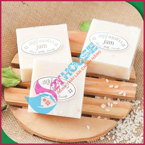 Xà phòng cám gạo Thái Lan Rice Milk Soap Jam kích trắng da